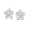 Thumbnail Image 0 of Diamond Accent Pinwheel Flower Stud Earrings in Sterling Silver
