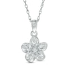 Thumbnail Image 0 of Diamond Accent Flower Pendant in Sterling Silver