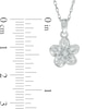 Thumbnail Image 1 of Diamond Accent Flower Pendant in Sterling Silver