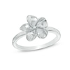 Thumbnail Image 0 of Diamond Accent Pinwheel Flower Ring in Sterling Silver