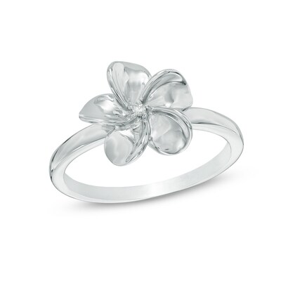 Diamond Accent Pinwheel Flower Ring in Sterling Silver