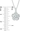 Thumbnail Image 2 of Diamond Accent Pinwheel Frame Flower Pendant in 10K White Gold