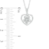 Thumbnail Image 1 of Diamond Accent Heart Frame Flower Pendant in Sterling Silver
