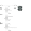 Thumbnail Image 2 of 0.95 CT. T.W. Enhanced Black and White Diamond Tulip Stud Earrings in 10K White Gold