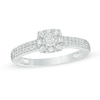 Thumbnail Image 1 of 0.23 CT. T.W. Diamond Double Row Promise Ring in 10K White Gold