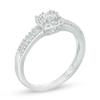 Thumbnail Image 2 of 0.23 CT. T.W. Diamond Double Row Promise Ring in 10K White Gold