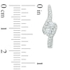 Thumbnail Image 2 of Ever Us™ 0.60 CT. T.W. Two-Stone Diamond Bypass Hoop Earrings in 14K White Gold