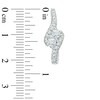 Thumbnail Image 2 of Ever Us™ 0.40 CT. T.W. Two-Stone Diamond Swirl Hoop Earrings in 14K White Gold