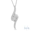 Thumbnail Image 1 of Ever Us™ 0.50 CT. T.W. Two-Stone Diamond Bypass Pendant in 14K White Gold - 19"