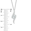 Thumbnail Image 2 of Ever Us™ 0.50 CT. T.W. Two-Stone Diamond Bypass Pendant in 14K White Gold - 19"