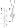 Thumbnail Image 2 of Ever Us™ 0.75 CT. T.W. Two-Stone Diamond Bypass Pendant in 14K White Gold - 19"