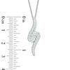 Thumbnail Image 2 of Ever Us™ 1.00 CT. T.W. Two-Stone Diamond Bypass Pendant in 14K White Gold - 19"