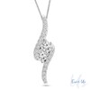 Thumbnail Image 0 of Ever Us™ 1.50 CT. T.W. Two-Stone Diamond Bypass Pendant in 14K White Gold - 19"