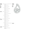 Thumbnail Image 2 of Diamond Accent Flower Teardrop Earrings in Sterling Silver