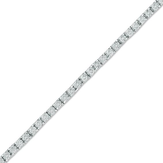 0.30 CT. T.W. Diamond Tennis Bracelet in Sterling Silver - 7.5"