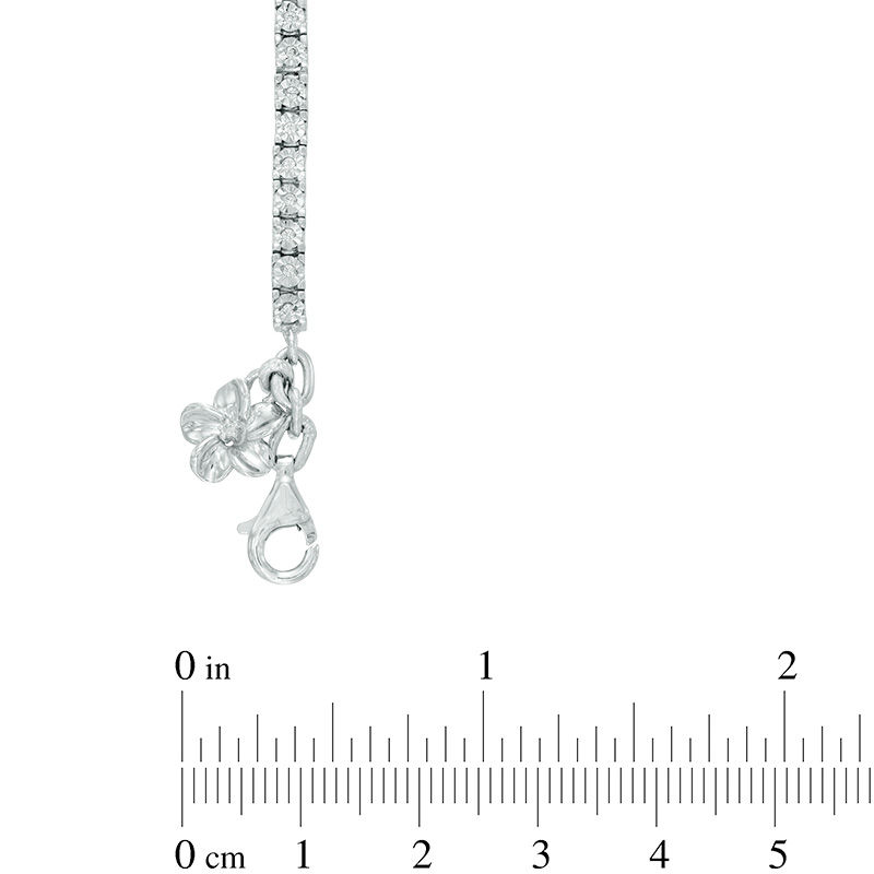 Main Image 2 of 0.30 CT. T.W. Diamond Tennis Bracelet in Sterling Silver - 7.5"