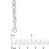 Thumbnail Image 2 of 0.23 CT. T.W. Diamond Infinity Link Flower Bracelet in Sterling Silver - 7.25&quot;