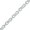 Thumbnail Image 0 of 0.30 CT. T.W. Diamond Infinity Link Flower Bracelet in Sterling Silver - 7.5"
