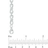 Thumbnail Image 1 of 0.30 CT. T.W. Diamond Infinity Link Flower Bracelet in Sterling Silver - 7.5"