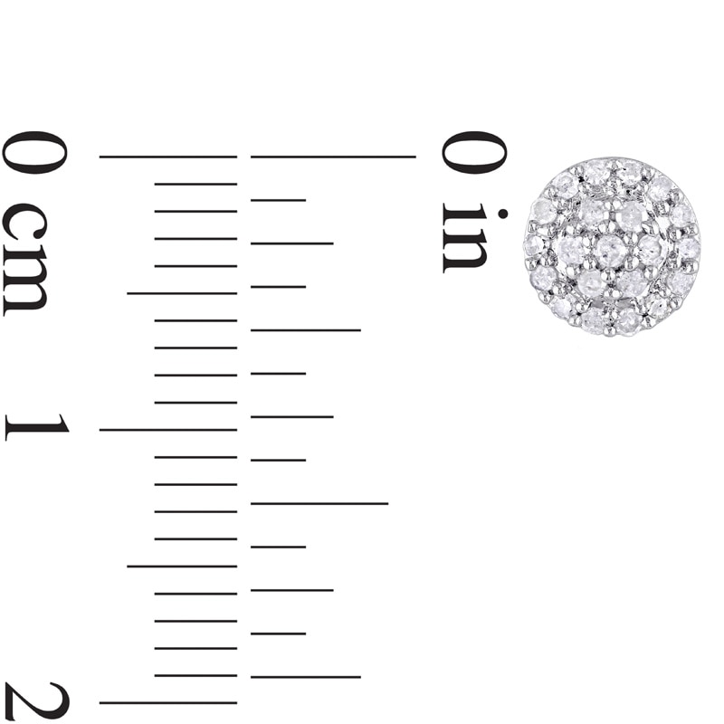 Main Image 2 of 0.25 CT. T.W. Composite Diamond Stud Earrings in Sterling Silver