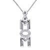 Thumbnail Image 0 of Diamond Accent Vertical "MOM" Infinity Pendant in Sterling Silver