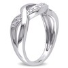 Thumbnail Image 2 of Diamond Accent Vintage-Style Crossover Ring in Sterling Silver