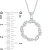 0.33 CT. T.W. Diamond Marquise Circle Pendant in 10K White Gold