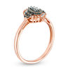 Thumbnail Image 1 of 0.25 CT. T.W. Composite Champagne and White Diamond Marquise Sunburst Frame Ring in 10K Rose Gold