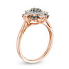 Thumbnail Image 1 of 0.50 CT. T.W. Composite Champagne and White Diamond Sunburst Frame Ring in 10K Rose Gold