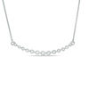 Thumbnail Image 1 of 0.25 CT. T.W. Diamond Curved Bar Necklace in 10K White Gold - 16.5"