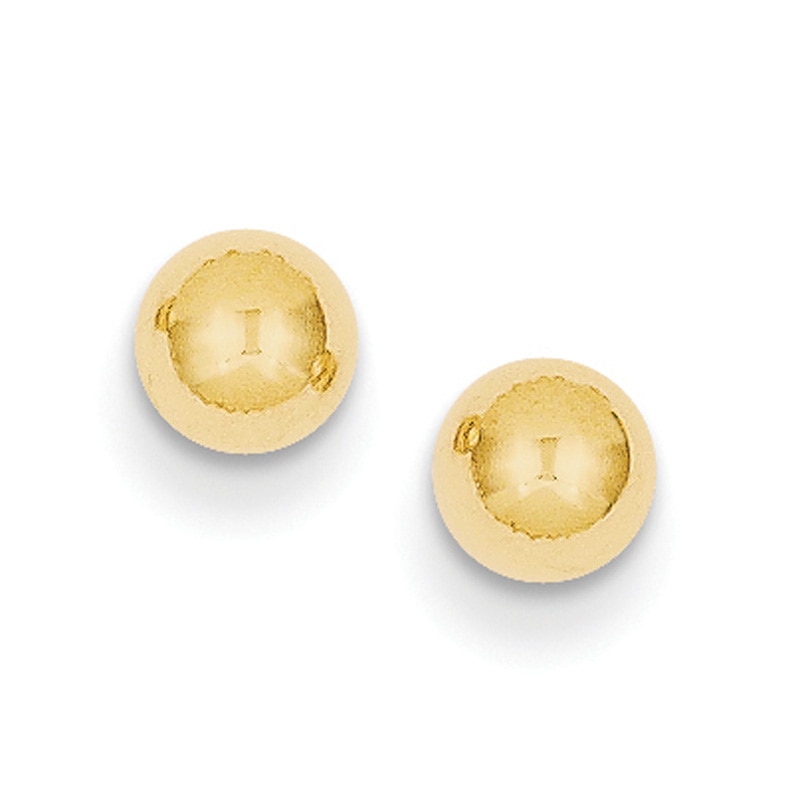 5.0mm Ball Stud Earrings in 14K Gold