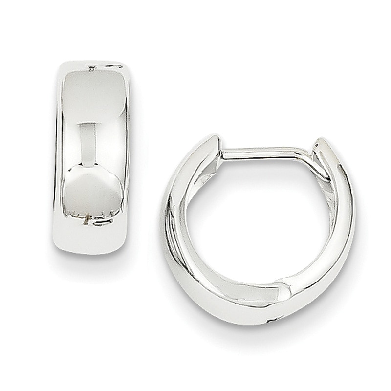 Main Image 1 of 12.0mm Hoop Earrings in 14K White Gold