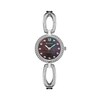 Ladies' Bulova Crystal Accent Bangle Watch with Black Mother-of-Pearl Dial (Model: 96L224)