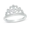 0.15 CT. T.W. Diamond Heart Tiara Ring in Sterling Silver