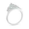 Thumbnail Image 1 of 0.09 CT. T.W. Diamond Crown Ring in Sterling Silver