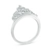 Thumbnail Image 1 of 0.09 CT. T.W. Diamond Crown Ring in Sterling Silver