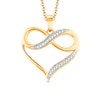 Thumbnail Image 1 of 0.05 CT. T.W. Diamond Heart with Infinity Pendant in 10K Gold