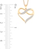 Thumbnail Image 2 of 0.05 CT. T.W. Diamond Heart with Infinity Pendant in 10K Gold