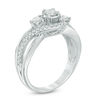 Thumbnail Image 1 of 0.63 CT. T.W. Diamond Past Present Future® Swirl Engagement Ring in 10K White Gold