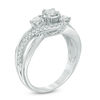 Thumbnail Image 2 of 0.63 CT. T.W. Diamond Past Present Future® Swirl Engagement Ring in 10K White Gold