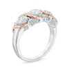 Thumbnail Image 2 of 1.00 CT. T.W. Diamond "S" Past Present Future® Engagement Ring in 14K Two-Tone Gold