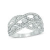 Thumbnail Image 0 of 0.95 CT. T.W. Diamond Layered Orbit Ring in 10K White Gold