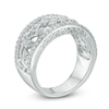 Thumbnail Image 1 of 0.58 CT. T.W. Diamond Floral Vine Band in 10K White Gold