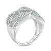 Thumbnail Image 1 of 1.20 CT. T.W. Diamond Layered Woven Ring in 10K White Gold