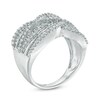 Thumbnail Image 2 of 1.20 CT. T.W. Diamond Layered Woven Ring in 10K White Gold