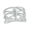Thumbnail Image 0 of 0.30 CT. T.W. Diamond Interlocking Ring in 10K White Gold