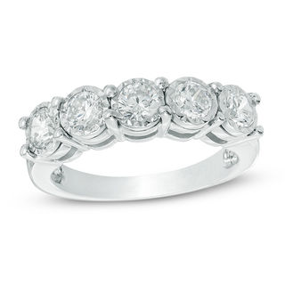 1.00 CT. T.W. Diamond Five Stone Anniversary Band in 10K Gold