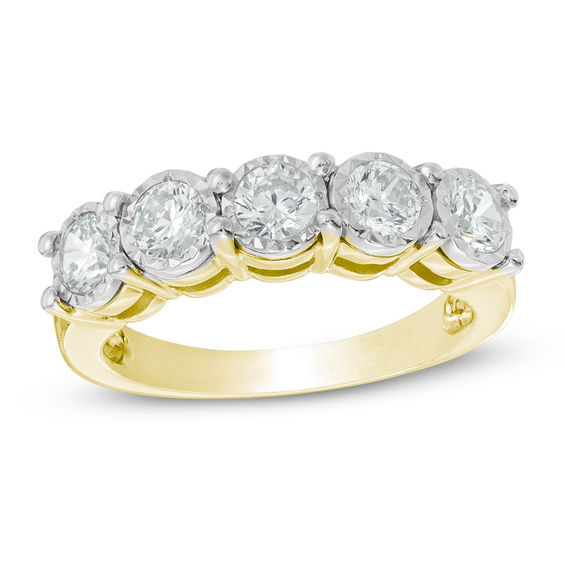 1.00 CT. T.W. Diamond Five Stone Anniversary Band in 10K Gold