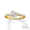 Thumbnail Image 1 of Ever Us™ 0.75 CT. T.W. Two-Stone Diamond Bypass Ring in 14K Gold