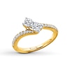 Thumbnail Image 2 of Ever Us™ 0.75 CT. T.W. Two-Stone Diamond Bypass Ring in 14K Gold